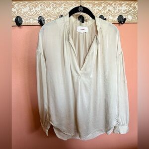XIRENA Cream Silk Blouse